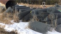 LARGE GROUP OF USED CHAIN LINK FENCE,