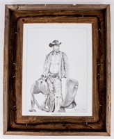 Art Western Cowboy Artist Proof Roundup Time