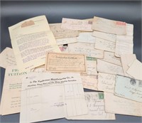 WW1 Era Ephemera Receipts, US Navy Letters & Misc