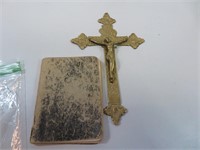Brass Cross & 1 Religious Book
