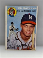 1954 Topps #30 Eddie Mathews HOF Milwaukee Braves