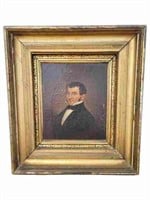 Early 19th C. Oil on Canvas Portrait of a Man