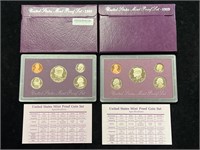1988 & 1989 US Proof Sets in Boxes