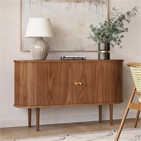 55' Sideboard Storage Cabinet with Doors- Walnut