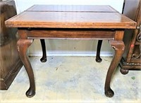 Vintage Draw Leaf Table with Curved Legs
