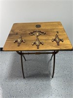 Older Wooden Folding Table & Cast Iron & More