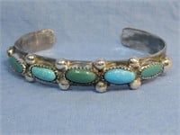 S.S. SW Turquoise Bracelet Hallmarked