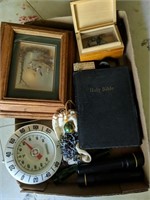 Lot of vintage jacks and music box with Holy