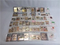 Collection de timbres avec plaques de métal