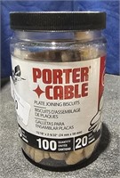 Jar Porter Cable Plate Joining Biscuits sz "20"