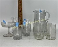 Crystal Stem Glassware, Crystal Glass Pitcher and