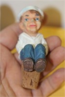 A Wooden Sailor Cork Stopper