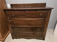 Antique Mahogany 4 Drawer Dresser