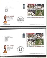 Lot 4 ' Royal Mail' First Day Covers- The Ashes En