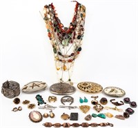 Jewelry Vintage Belt Buckles, Necklaces, Earrings+