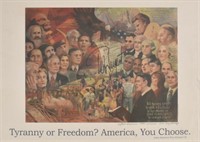 Ted Nugent's "Tyranny Or Freedom" Poster Signed
