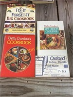 Cookbooks, index/blank recipe cards RWE