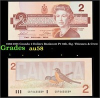 1986-1991 Canada 2 Dollars Banknote P# 94b, Sig. T