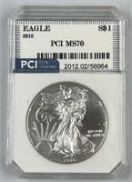 2016 American Silver Eagle 1oz .999 PCI MS70