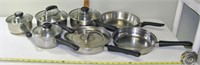 Assorted Stainless Steel Cookware & Some Lids