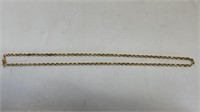 10K GOLD 18" ROPE CHAIN NECKLACE 13 GRAMS