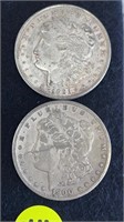 1900 & 1921 MORGAN SILVER DOLLARS