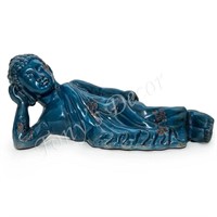 Ceramic sculpture Reclining Buddha x3