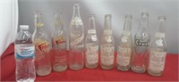 Collectable vintage pop bottles including
