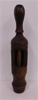 Antique French wine bottle cork press, 12" long -