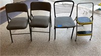 Folding Chairs & step stool