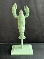 Vintage metal lobster sculpture decoration