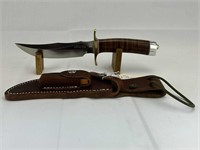 Randall Leather Stack, 5" Hunter w/ Sheath, Carbon