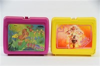 2 Thermos Lunch Boxes Miss Piggy &Little Mermaid