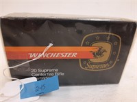 Winchester Supreme 180gr silver-tip Boattail, des