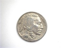 1936 Nickel AU/UNC Double Die Obv at Neckline