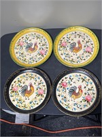 4 1940s ISCO rooster plates