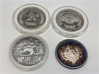 1 Troy Oz Fine Silver Coins (set of 4).