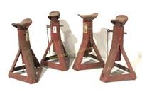 Four 6000 Pound Adjustable Jack Stands