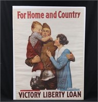 WWI “For Home & Country…” U.S. propaganda poster.