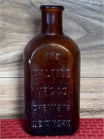 Antique Amber maltine chemists bottle 8" tall
