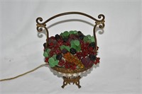 Vintage Bowl Of Fruit Accent Lamp (Electric)