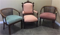 3 VINTAGE OCCASIONAL CHAIRS