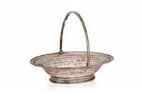 GEORGE III SILVER CAKE BASKET, 736g