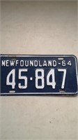 1964 NF license plate