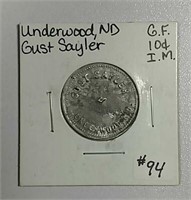 Gust Sayler  Underwood , N.D.  token