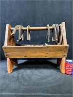 Primitive Handmade Farrier Tool Kit Horseshoe -Lot