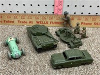 Dinky Toys military pcs & Dinky toys race car