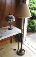 Floor lamp, modern slag appearing table lamp