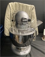 Cool Grey Kitchenaid Mixer W/ Attachments.