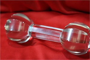A Large Cut Glass or Crystal Utensil Rest